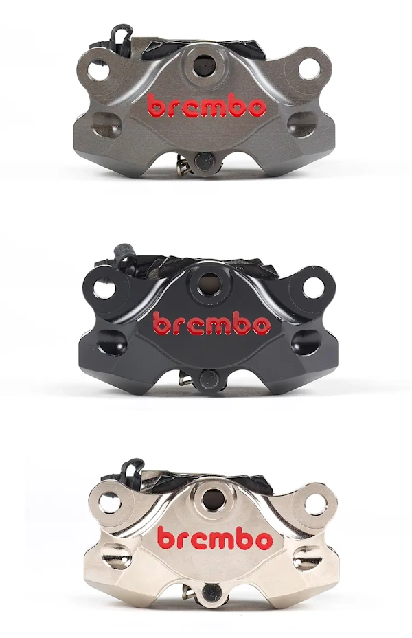 Brembo Rear CNC Caliper P2 34mm with 84mm Axial Mounts (Gray, Silver or Black)